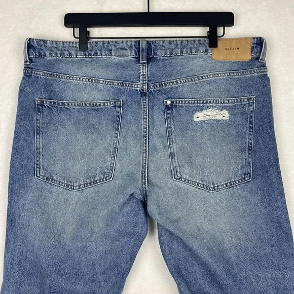 H&M Boyfriend Jeans Womens Size 16 Low Waist Loose Fit Distressed Jeans Casual - Picture 4 of 12